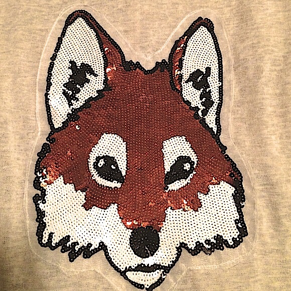 COPY - DeJaVu Fox Sequin Boutique Cream Hi low top Sz L - Picture 2 of 5